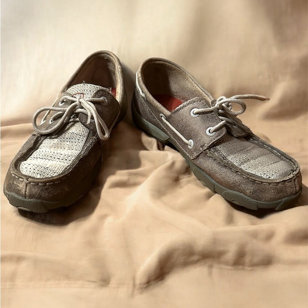 Twisted X Youth Boys' Boat Shoes - Moc Toe - YDM0044 3M - Picture 4 of 5